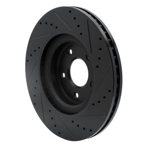 Infiniti Q50 Brake Rotor (1) - Front Left - R1 Concepts - Drilled & Slotted - Black - `13-`25 Infiniti Q50 Brake Rotor (1) - Front Left - R1 Concepts - Drilled & Slotted - Black - `13-`25